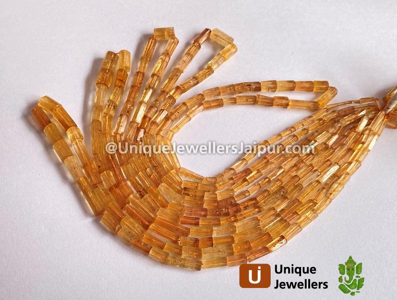 Imperial Topaz Step Cut Pipe Beads